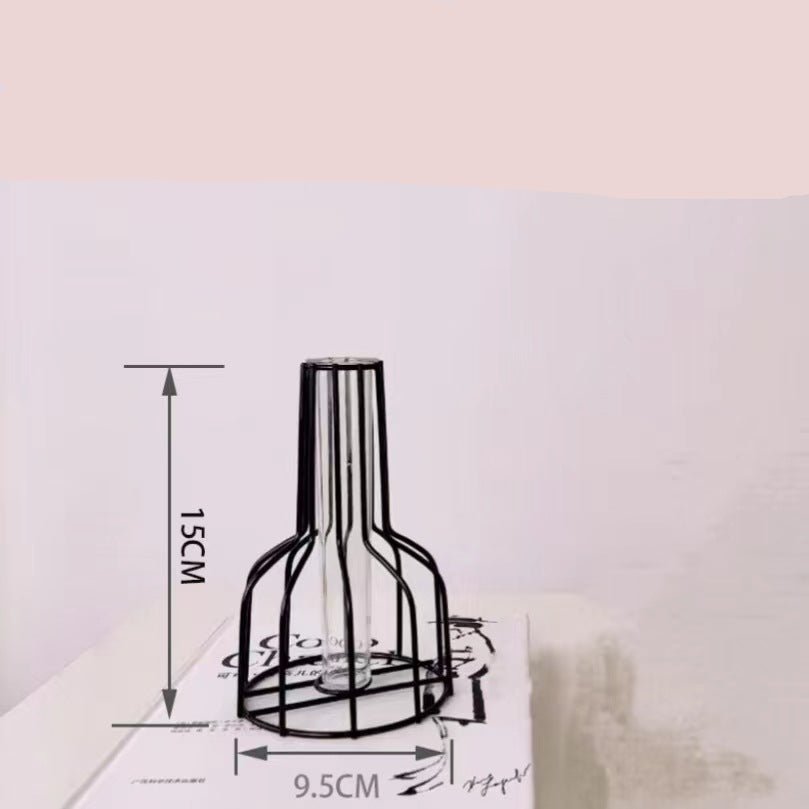 Nordic Style Iron Metal Vase for Hydroponic Decor