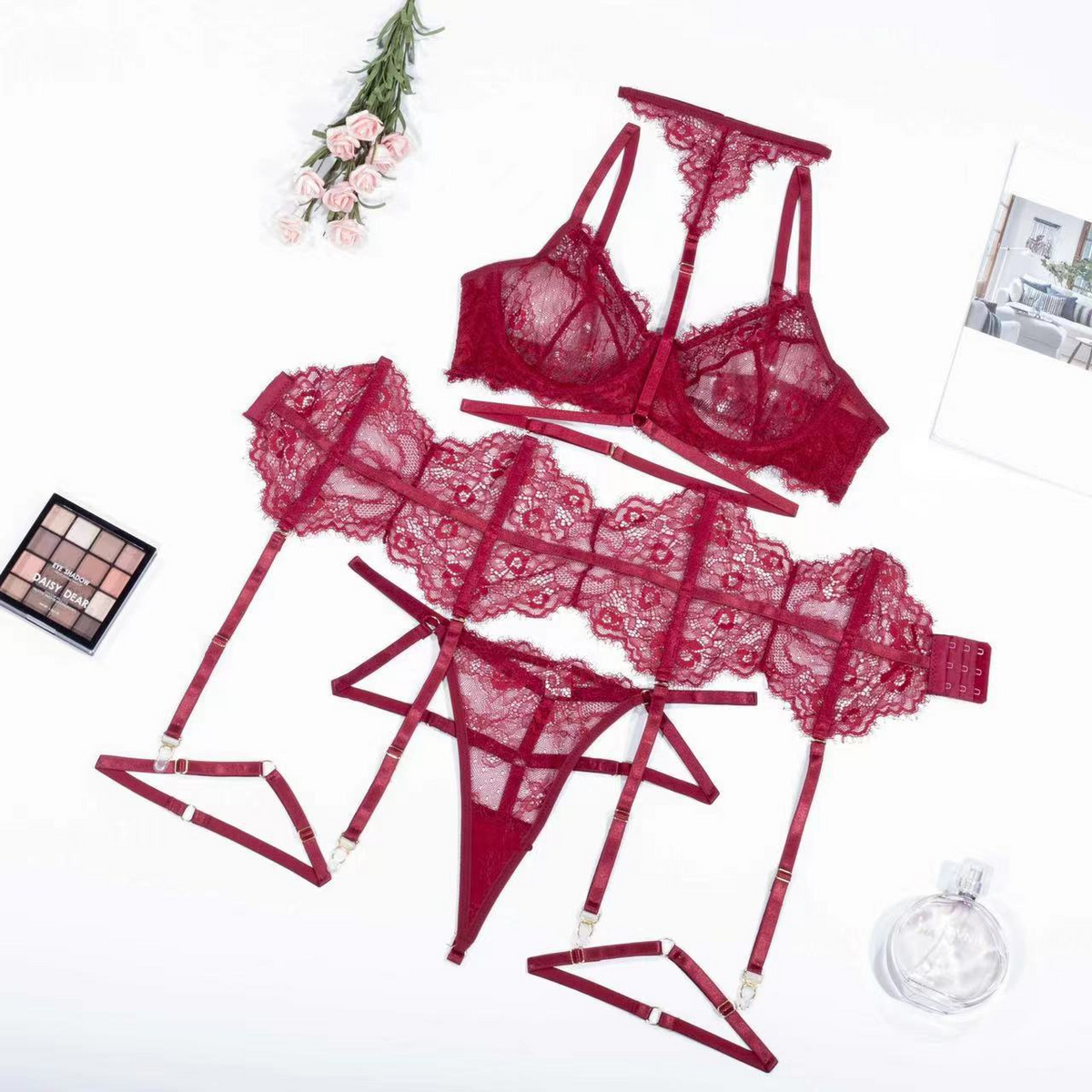 Halter Garter Lingerie Set
