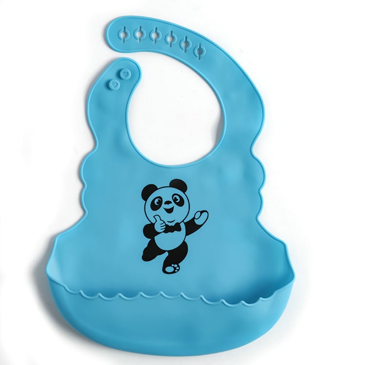 Silicone Baby Bib with Catch-All Pocket
