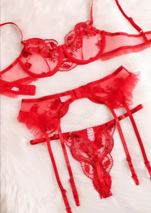 Red Lace Lingerie Set