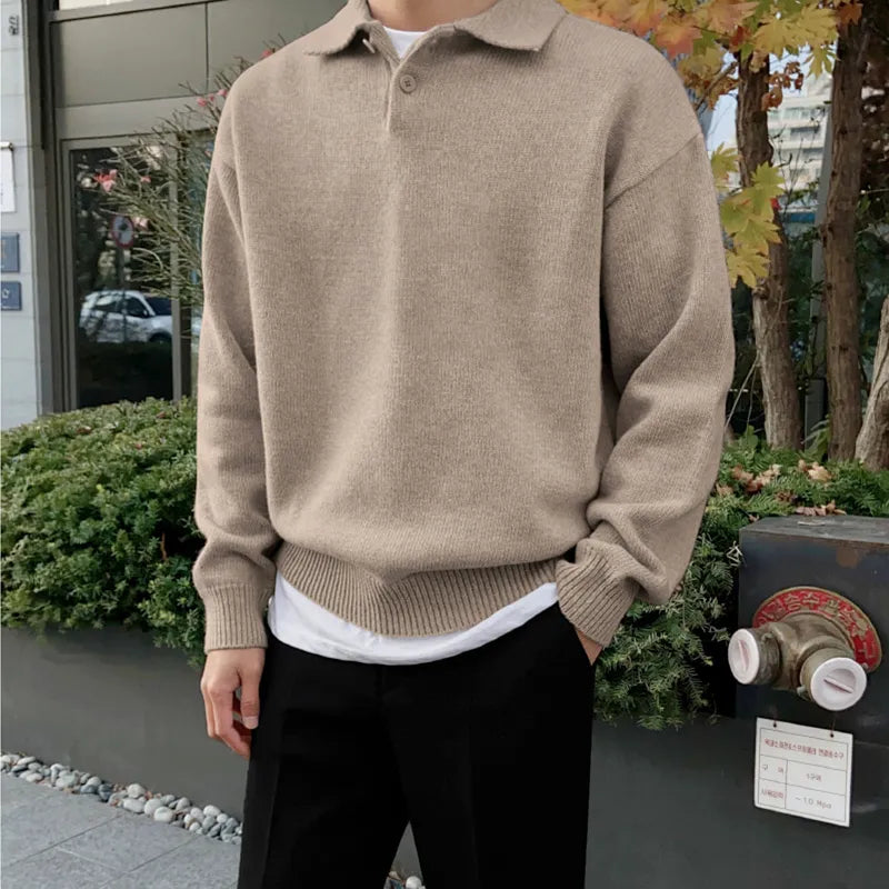 Men's Casual Lapel Fall Sweater