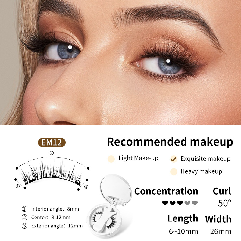 Magnetic False Eyelashes with Storage Box
