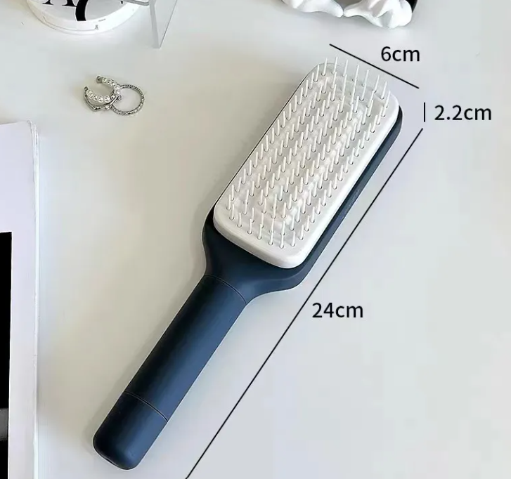 4-in-1 Self-Cleaning Hair Brush with Scalp Massage & Anti-Static