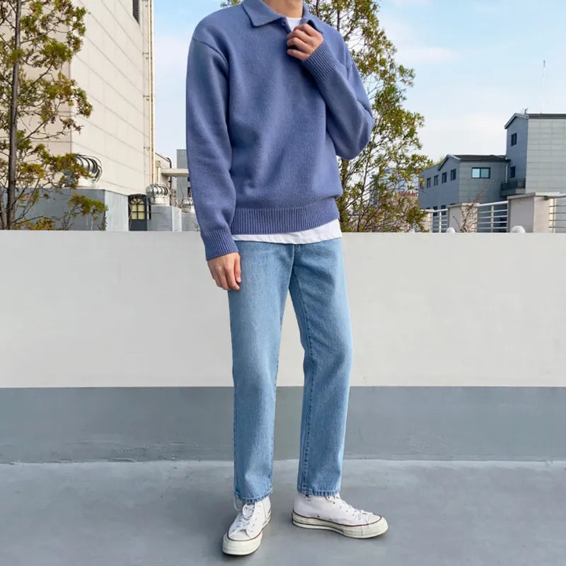 Men's Casual Lapel Fall Sweater