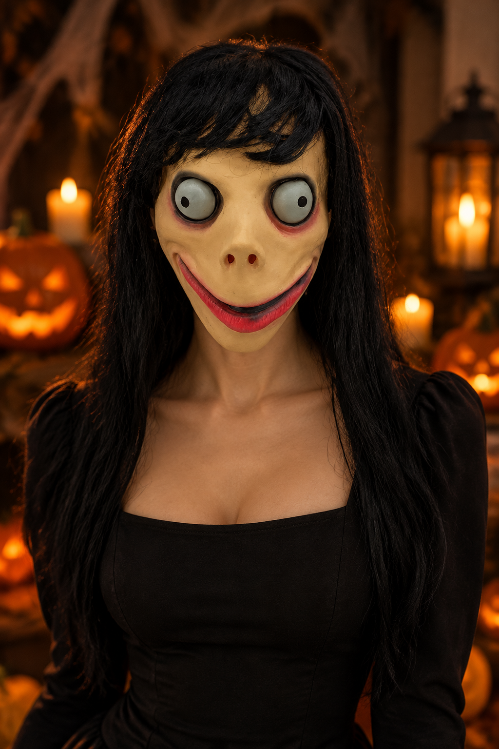 Adult model wearing the mask