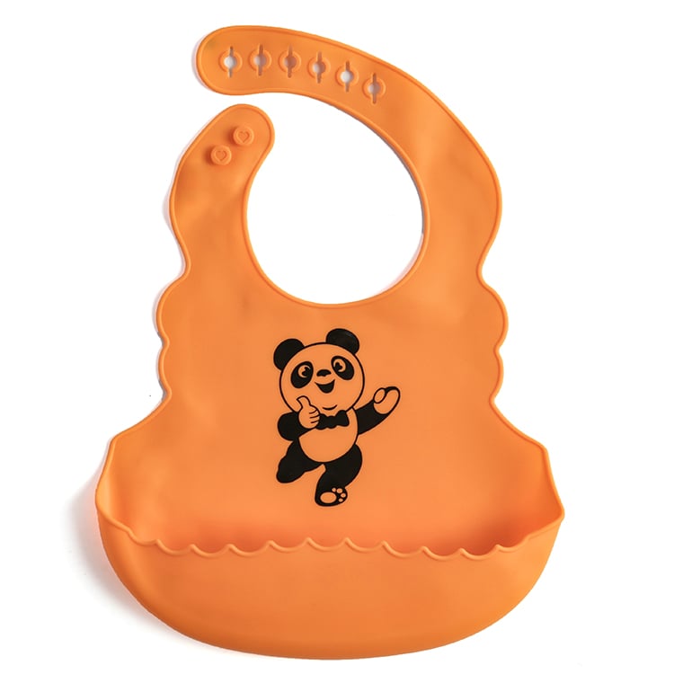 Silicone Baby Bib with Catch-All Pocket