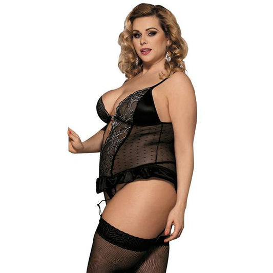 Plus Size Lace Three-Point Lingerie
