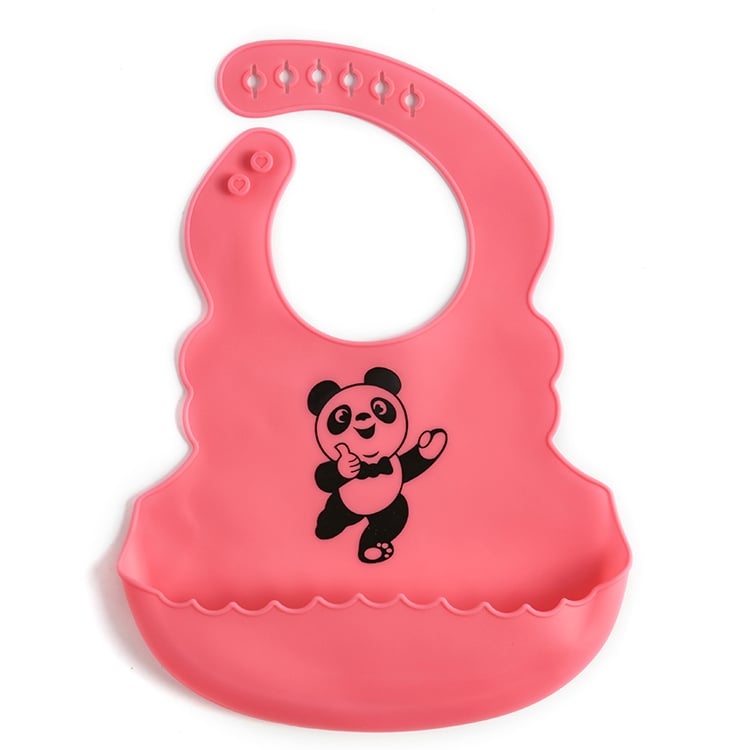 Silicone Baby Bib with Catch-All Pocket