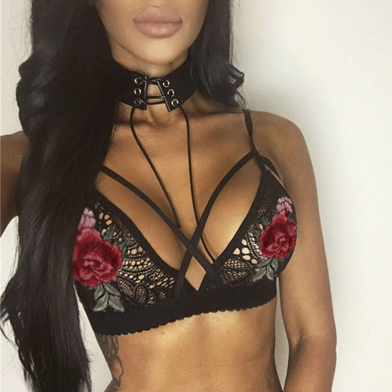 Lace Embroidered Lingerie Cami Bra