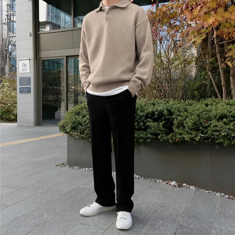Men's Casual Lapel Fall Sweater