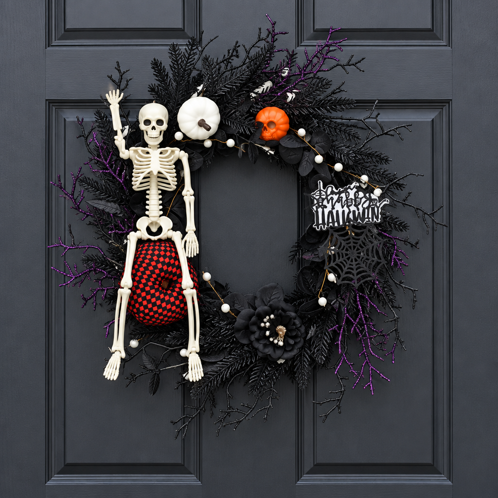 Wreath on a front door